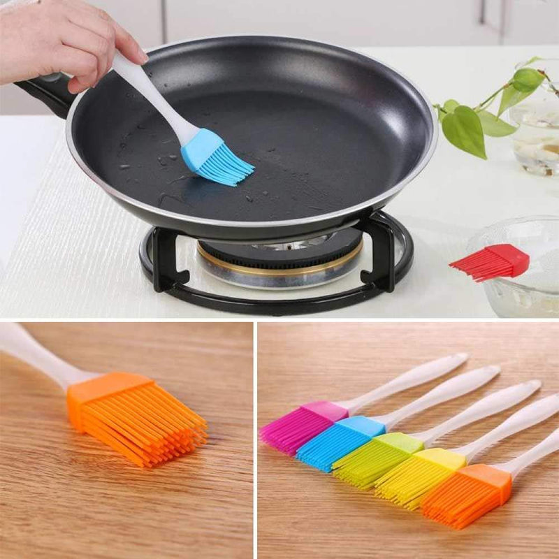 Silicone Spatula and Pastry Brush Set Special for Cake Mixer, Grilling, Tandoor, Cooking, Baking, Glazing, BBQ, Oil Brush for Cooking Silicon Set - SLCBRUSH