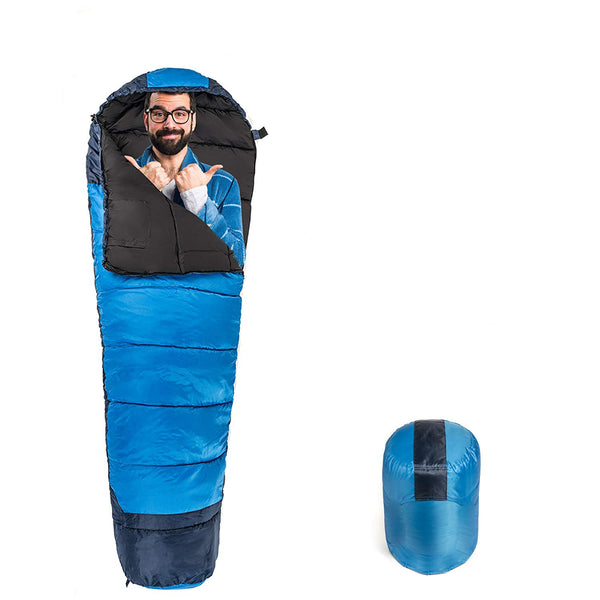 Camping Tent Portable Foldable  2 Person Tent with Waterproof Thick Carry Bed Camping Bag Sleeping Bag 2 Pcs Sleeping Bag - 2TENTSLEEPING2