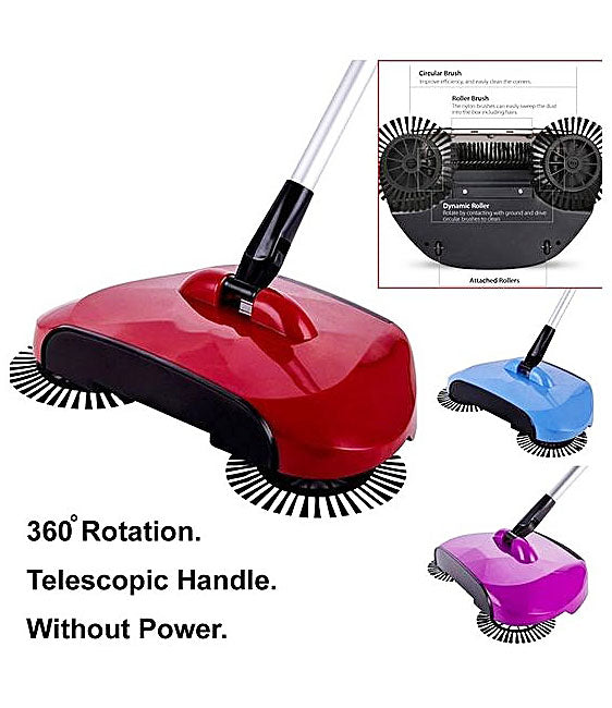 Fully Automatic Hand Push Sweeper Mop Sweep Broom Dustpan Combination Suit - SWPDG