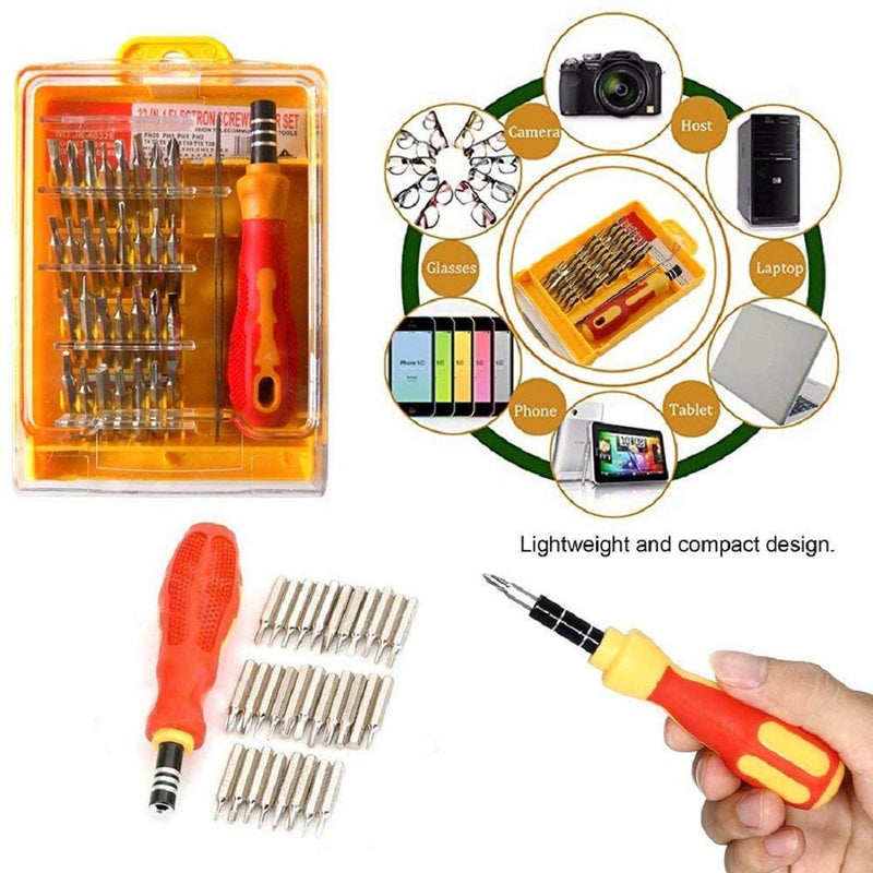5 in 1 Soft Brush Keyboard Cleaner with 32pc Screwdriver Jackly Set - KEYBD-TLSQJK