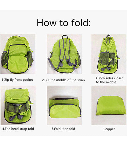 Multipurpose Travel Backpack Foldable Lightweight Waterproof Travel Backpack Bag - TRBAGPACKPK