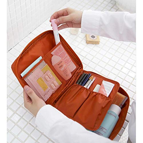 Shopper 52 Nylon Travel Organizer Multifunction Toiletry, Makeup Kit, Pouch, Cosmetic Bag Travel Bag - TRVKIT-BR