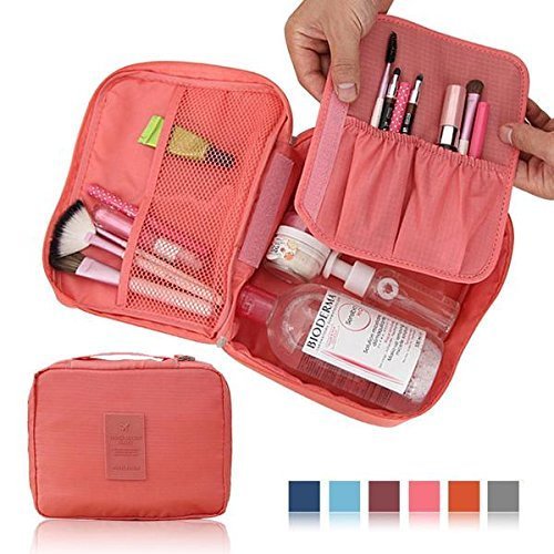 Nylon Travel Organizer Multifunction Toiletry, Makeup Kit, Pouch, Cosmetic Bag Travel Bag - TRVKIT-PK