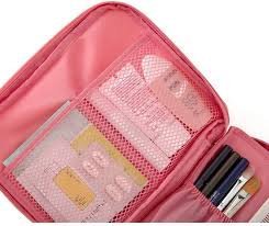 Nylon Travel Organizer Multifunction Toiletry, Makeup Kit, Pouch, Cosmetic Bag Travel Bag - TRVKIT-PK