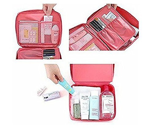 Nylon Travel Organizer Multifunction Toiletry, Makeup Kit, Pouch, Cosmetic Bag Travel Bag - TRVKIT-PK