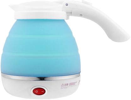 Travel Foldable Electric Kettle 750 ml Portable Electric Kettle with Boil Dry Protection, Food Grade Silicone and Dual Voltage - TRVKTTLE2L