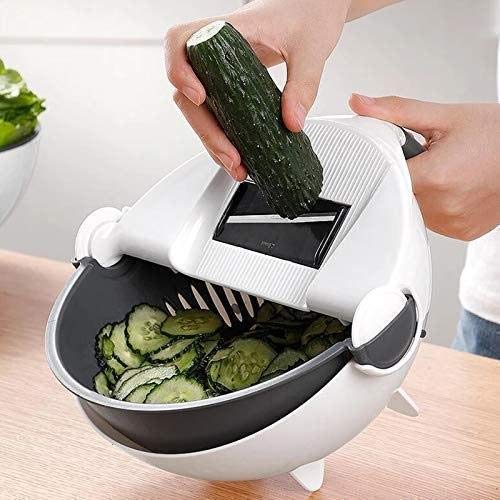 9-1 MULTI-PURPOSE KITCHEN VEGETABLE FOOD PREP CUTTER WITH DRAINER, 1 unit -  Harris Teeter