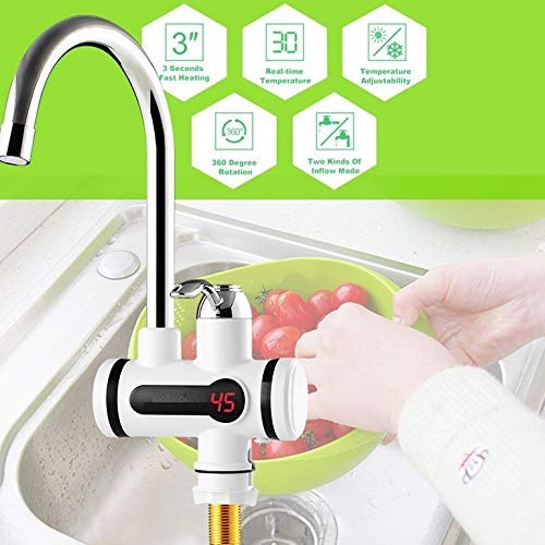 Instant Water Heater Electric Faucet Kitchen/Bathroom Hot Water Heating Tap Thankless -Water-Heater - WTRHTRTAP