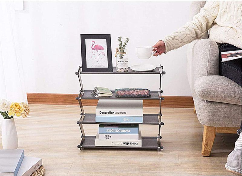4 Layer Z Type Lightweight Sleek Space Saving Shoe Organizer Rack for Home and Office - 	 ZSHRK