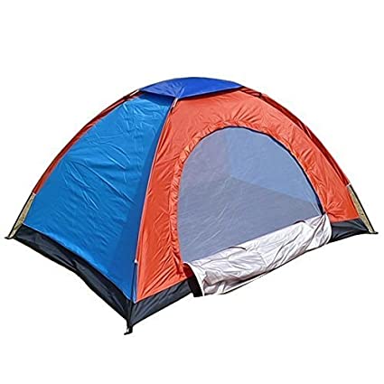 shopper52 Portable Polyester Camping Tent with Waterproof Thick Carry Bed Sleeping Bag (6 Person Tent_Multicolour)- 6TENTSLEEPING2